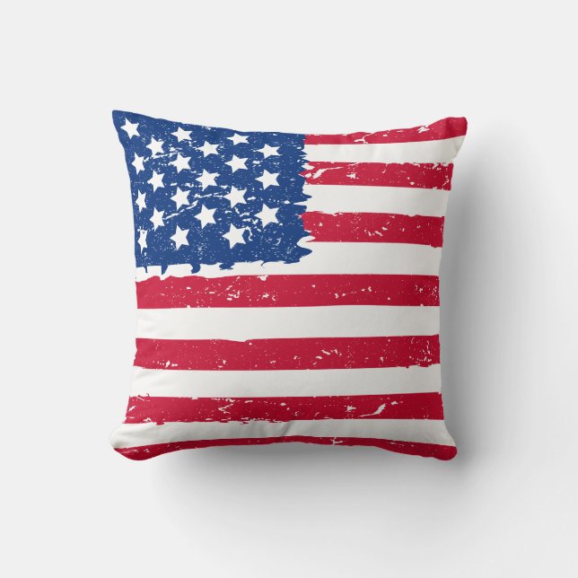 USA Flagga Kastkudde Kudde (Framsida)