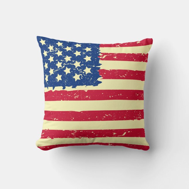 USA Flagga Kastkudde Kudde (Framsida)