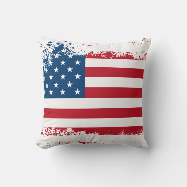 USA Flagga Kastkudde Kudde (Framsida)