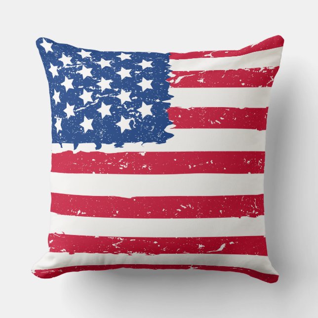 USA Flagga Kastkudde Kudde (Framsida)