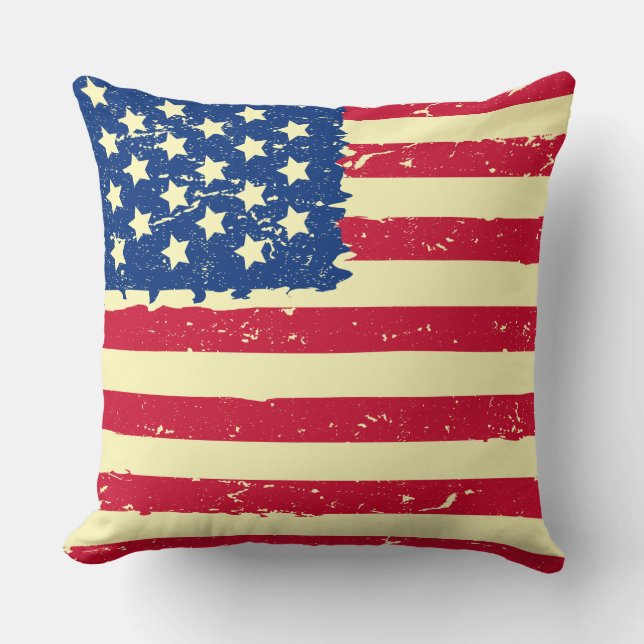 USA Flagga Kastkudde Kudde (Framsida)