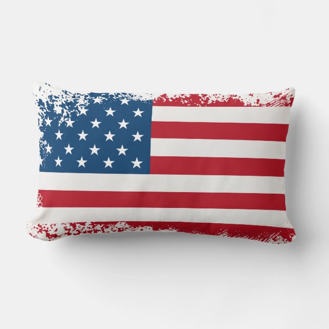 USA Flagga Kastkudde Lumbarkudde (Framsida)