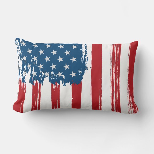 USA Flagga Kastkudde Lumbarkudde (Framsida)