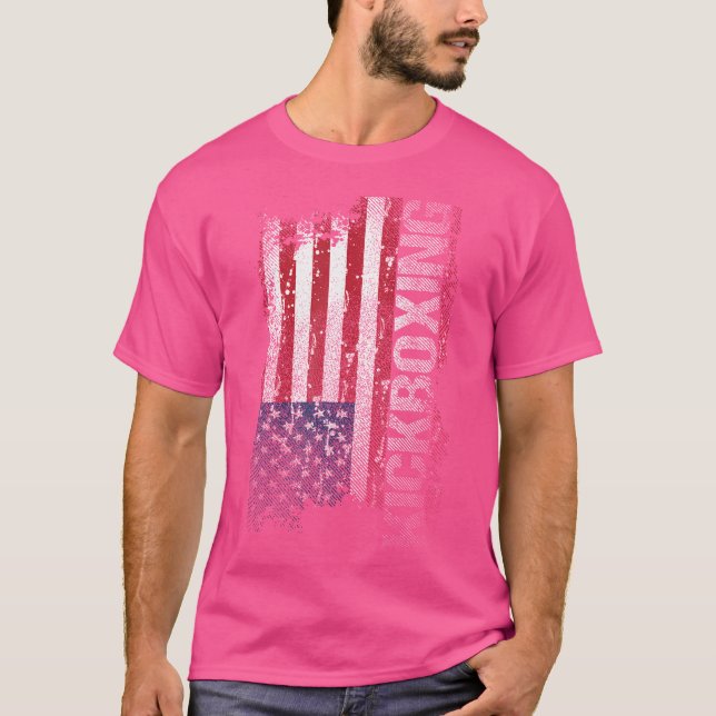 USA flagga Kickboxing T Shirt (Framsida)