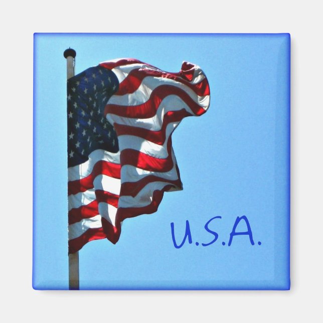 USA flagga Kitchen Magnet - Patriotic Magnet (Framsidan)