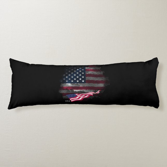 USA-flagga Kroppskudde (Framsidan)
