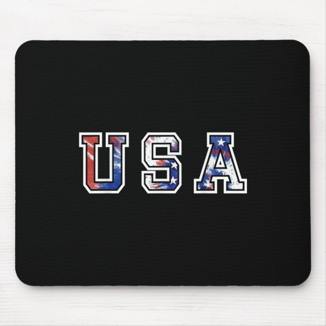 USA flagga: Kvinnobesök 4 juli Musmatta (Framsidan)