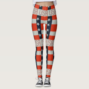 USA flagga Kvinnors förband Leggings