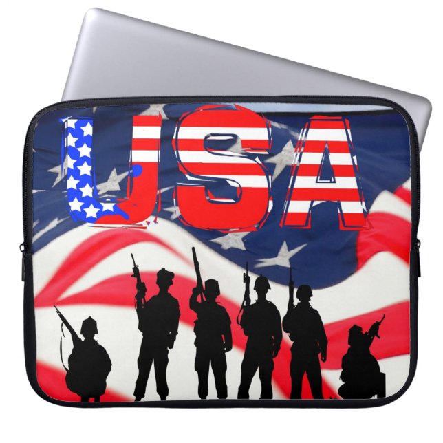 USA flagga Laptop Fodral (Framsidan)