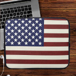 USA flagga Laptop sleeve<br><div class="desc">Laptop sleeve med USA flagga mönster. Välj storlek i den nedrullningsbara menyn.</div>