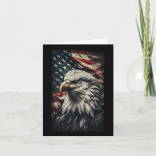 Usa Flagga Ld Eagle Patriotisk Röd Vit Blå 4:e Kort