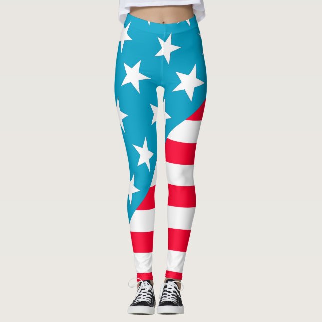 USA flagga Leggings (Framsida)