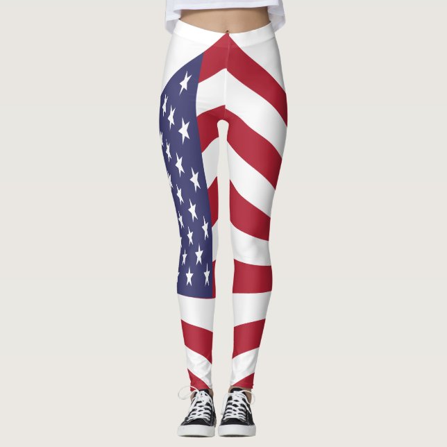 USA flagga Leggings (Framsida)