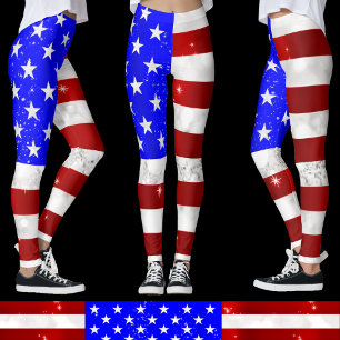 USA-flagga Leggings