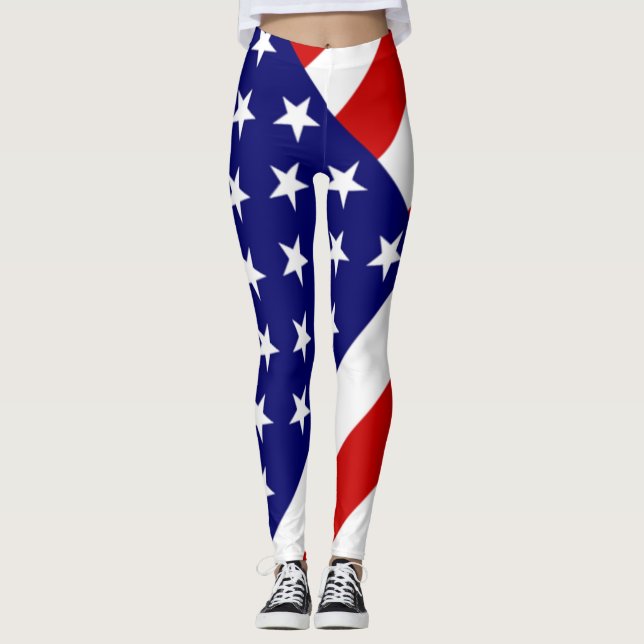 USA flagga Leggings (Framsida)