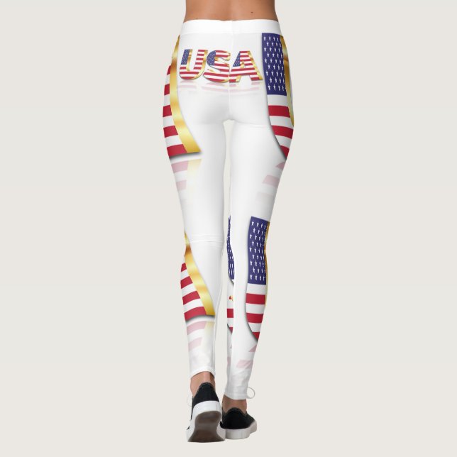 USA flagga Leggings Förenta staterna (Baksida)
