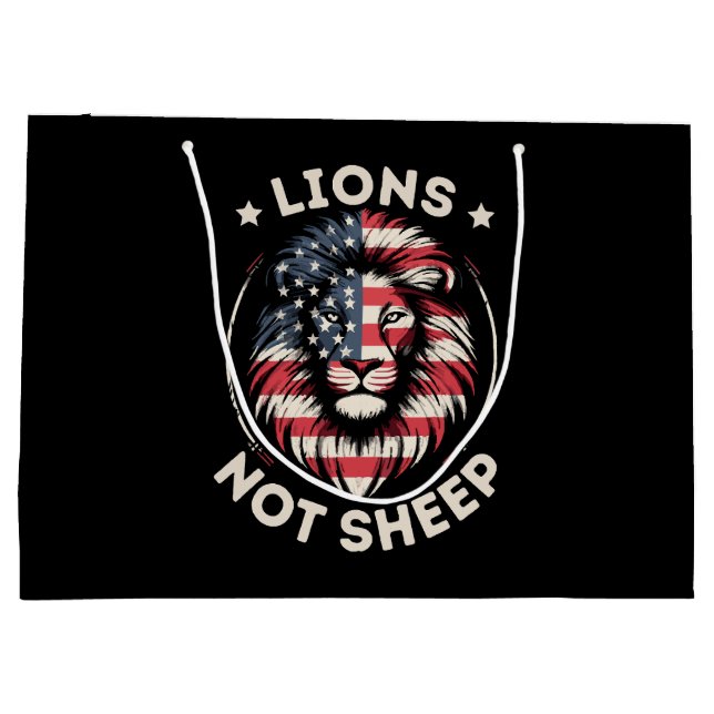 USA FLAGGA, LEJON INTE FÅR (Baksidan)