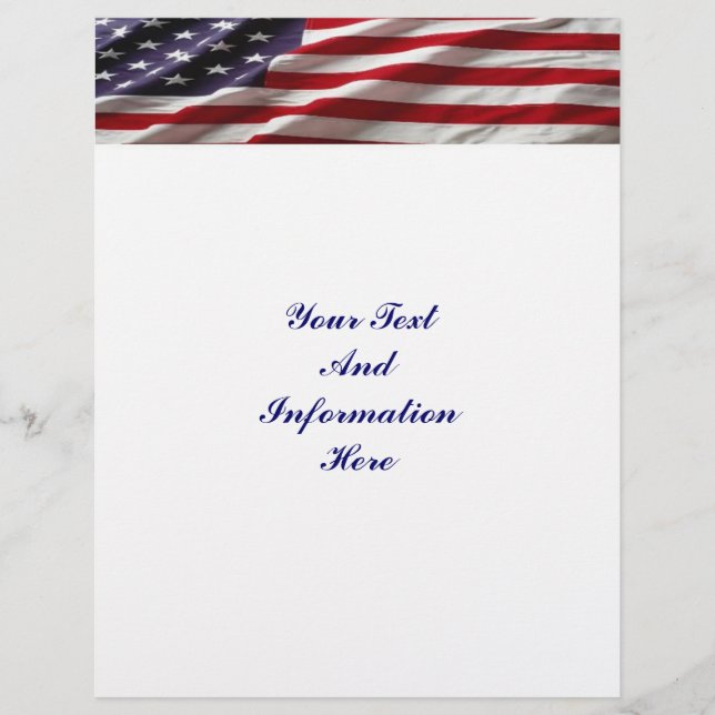 USA flagga Letterhead (Framsida)