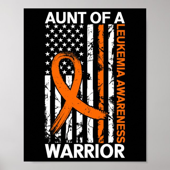 USA flagga Leukemia Awareness Monto US American fo Poster (Framsidan)