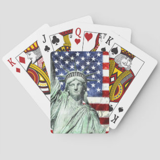 USA FLAGGA & LIBERTY SPEL KORT