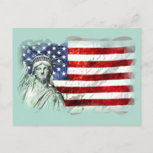 USA FLAGGA & LIBERTY VYKORT