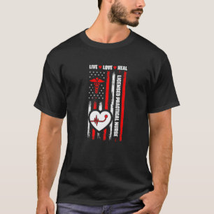 USA flagga-licensierade praktiska sjuksköterskor f T Shirt