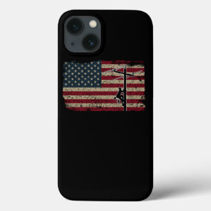 USA flagga Lineman Patriotic Electrician Gift