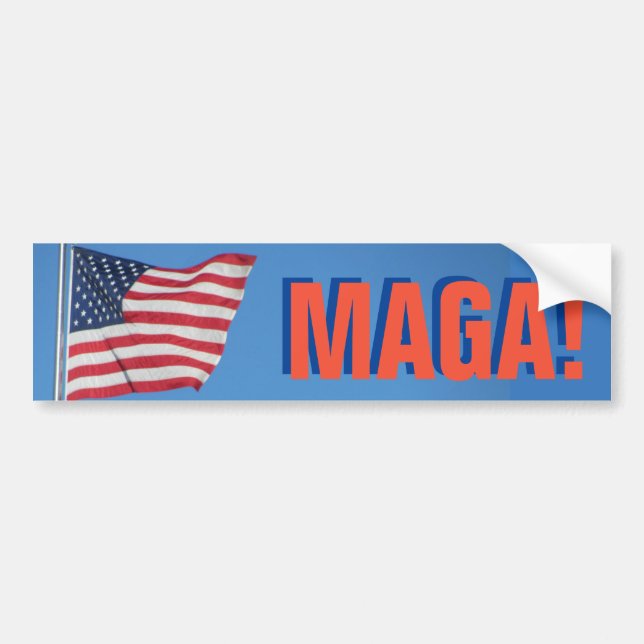 USA flagga MAGA! Bildekal (Framsidan)