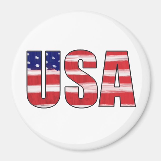 USA-flagga Magnet (Framsidan)