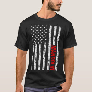 USA flagga Mandolin T Shirt