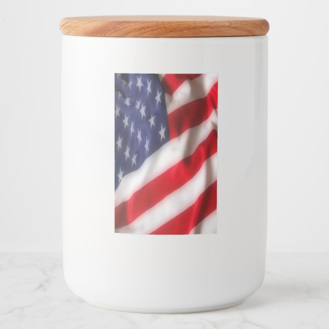 USA-flagga Mat Etikett (Framsida)