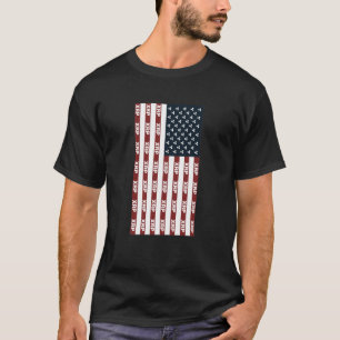 USA flagga med Crypto med Ripple XRP Digital Block T Shirt