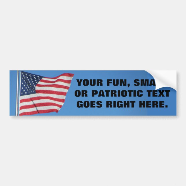 USA-flagga med din text Bildekal (Framsidan)