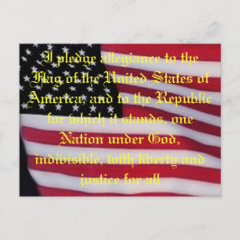 USA-flagga med löfte-kort Vykort