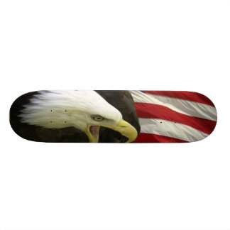 USA FLAGGA med ÖRNskridskodäcket Skateboard Bräda 19,5 Cm
