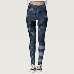 USA flagga militärnattskammaren Leggings