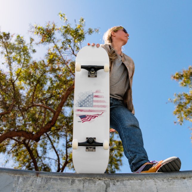 USA-flagga Mini Skateboard Bräda 18,5 Cm (Utomhus 1)
