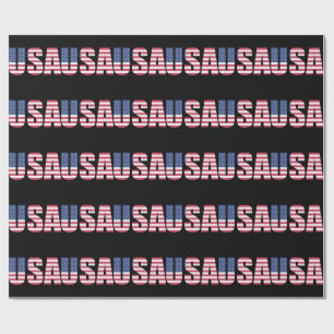 USA Flagga Mönster Presentpapper - Stjärnor