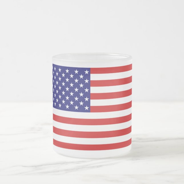 USA flagga mugcnt Frostad Glasmugg (Center)