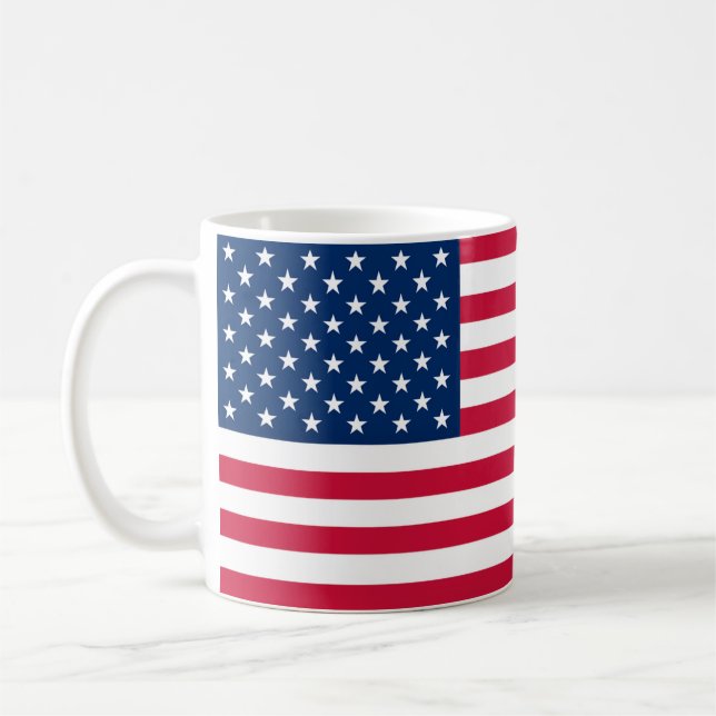 USA flagga Mugg Patriotic American Gift (Vänster)