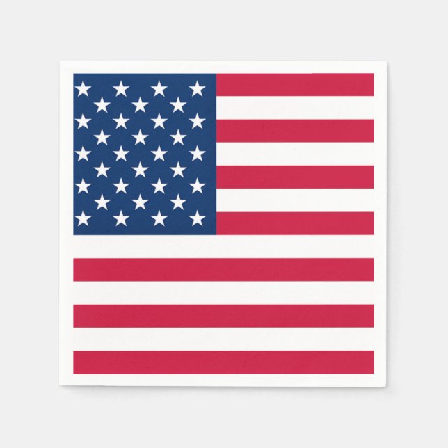 USA flagga Napkins - Patriotic Pappersservett (Framsidan)
