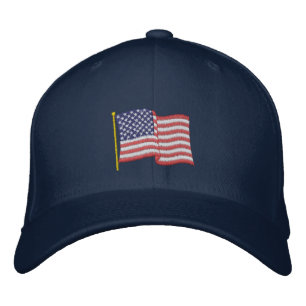 USA FLAGGA NBG BRODERAD KEPS