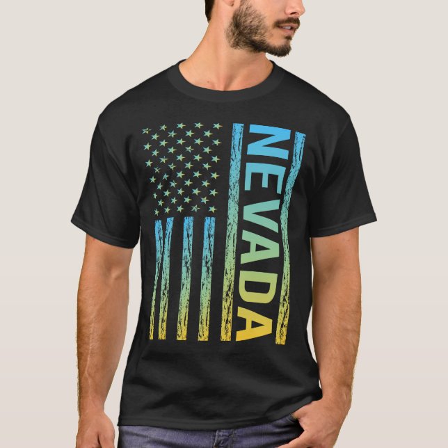 USA flagga - Nevada T Shirt (Framsida)
