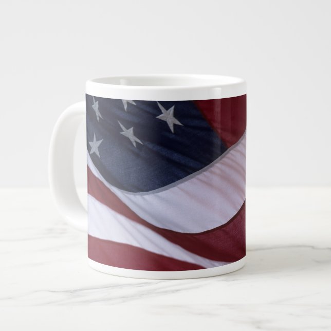 USA flagga, North Carolina, Förenta staterna Jumbo Mugg (Framsida vänster)