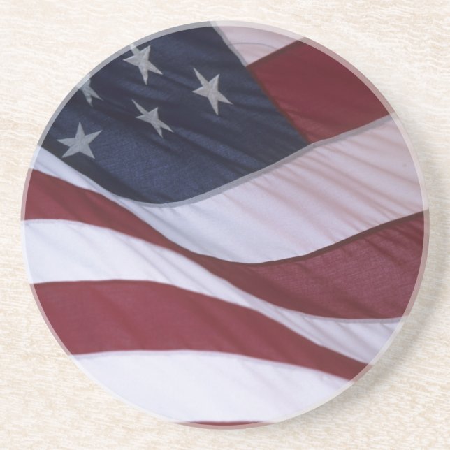 USA flagga, North Carolina, USA Underlägg Sandsten (Framsidan)