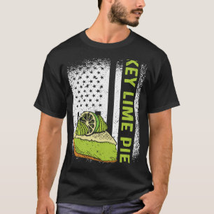 USA Flagga Nyckel Lime Paj T Shirt