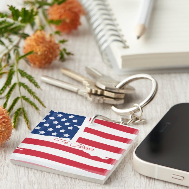USA Flagga Nyckelring (Högra Framsidan)