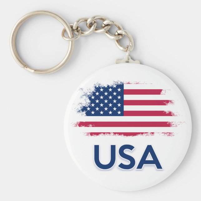 USA flagga Nyckelring (Framsidan)