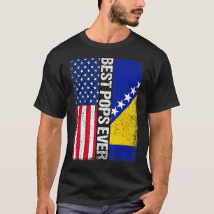 USA flagga och Bosnien och Hercegovina, bästa tänk T Shirt