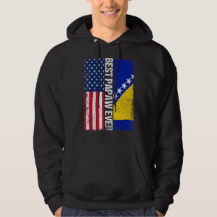 USA flagga och Bosnien och Hercegovina Flagga best Hoodie